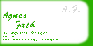 agnes fath business card